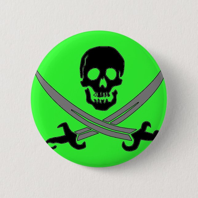 Badge Rond 5 Cm Jolly roger (Devant)