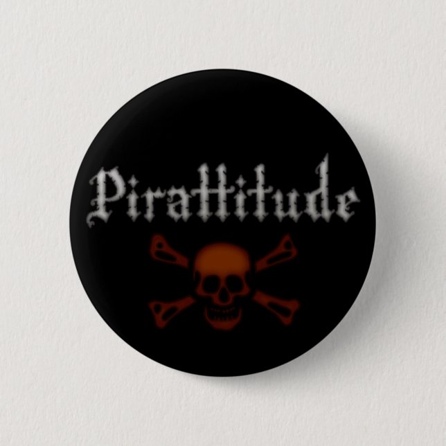 Badge Rond 5 Cm Jolly roger sanguin Pirattitude (Devant)