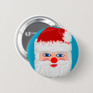 Badge Rond 5 Cm Jolly Santa Claus