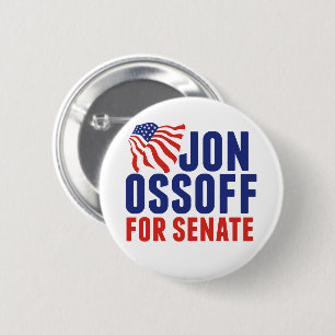 Badge Rond 5 Cm Jon Ossoff au Sénat Élection 2026 Géorgie