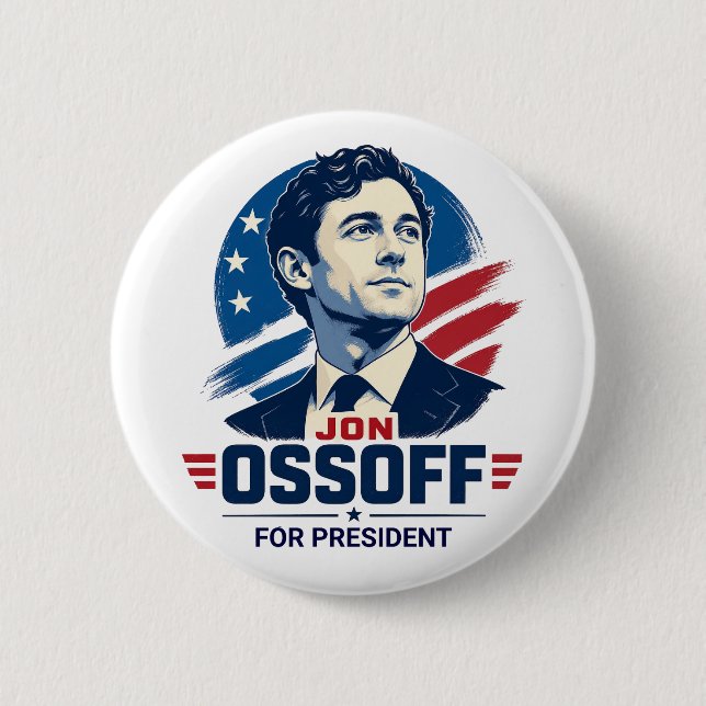 Badge Rond 5 Cm Jon Ossoff Président 2028   (Devant)