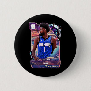 Badge Rond 5 Cm Jonathan Isaac 99 - Carte noire Hd