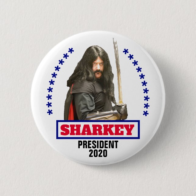 Badge Rond 5 Cm Jonathon Sharkey pour le président (Devant)