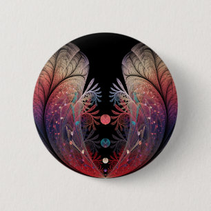 Badge Rond 5 Cm Jonglage Abstrait Fantastique Moderne Art Fractal