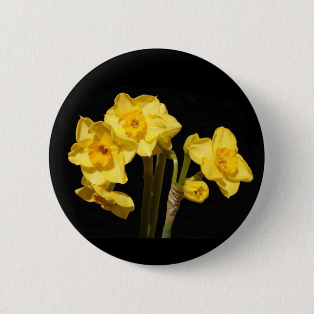 Badge Rond 5 Cm Jonquil fleurit l'insigne (Devant)