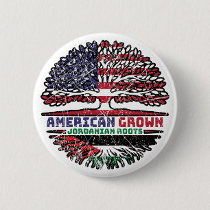 Badge Rond 5 Cm Jordanie Jordanie États-Unis Amérique États-Unis