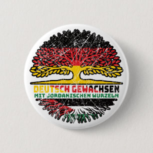 Badge Rond 5 Cm Jordanie Jordanienne Deutsch Deutschland Baum