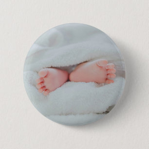 Badge Rond 5 Cm Jortes et pieds mignons pour bébé