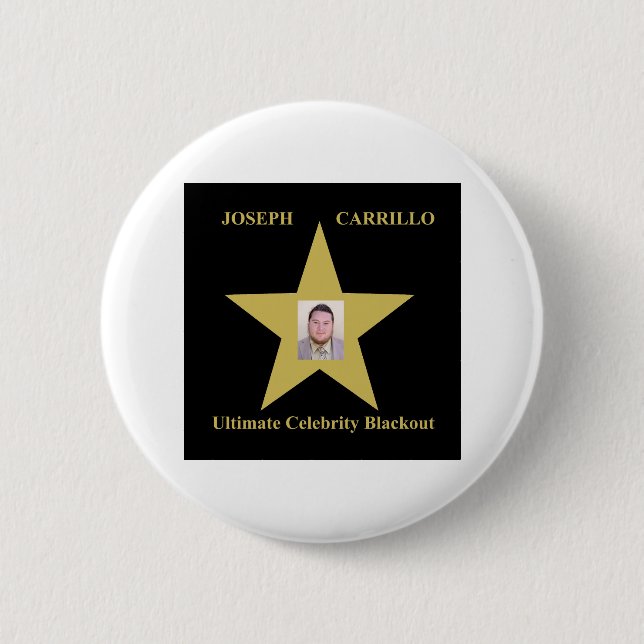 Badge Rond 5 Cm Joseph Carrillo - Blackout de célébrité ultime (Devant)