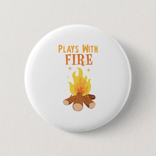 Badge Rond 5 Cm Joue avec feu (Devant)