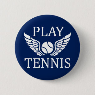 Badge Rond 5 Cm Jouer au tennis