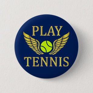 Badge Rond 5 Cm Jouer au tennis