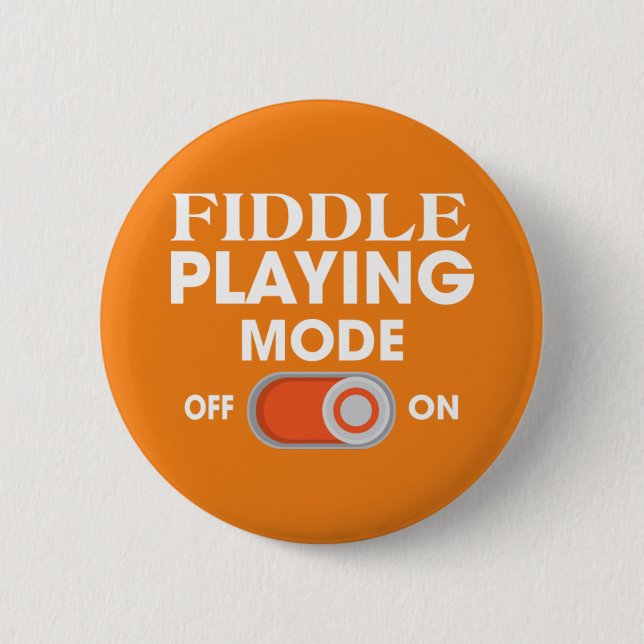 Badge Rond 5 Cm Jouer avec un Fiddle (Devant)