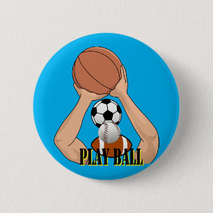 Badge Rond 5 Cm Jouer Ball Games sport sport athlétisme Art