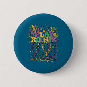 Badge Rond 5 Cm Jouer Boosie Perles Mardi Gras Carnaval Louisiane