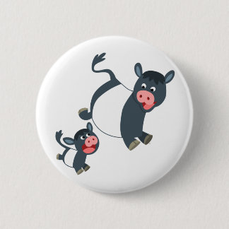 Badge Rond 5 Cm Jouer Bouton de vache et de veau à ceinture