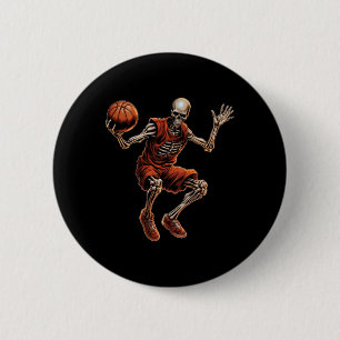 Badge Rond 5 Cm Jouer Cool de basket-ball drôle Halloween