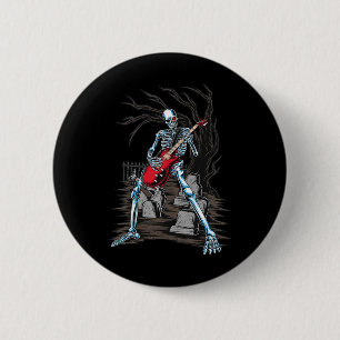 Badge Rond 5 Cm Jouer de la guitare