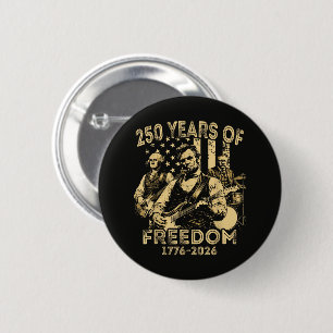 Badge Rond 5 Cm Jouer de la guitare 4 juillet 250e anniversaire