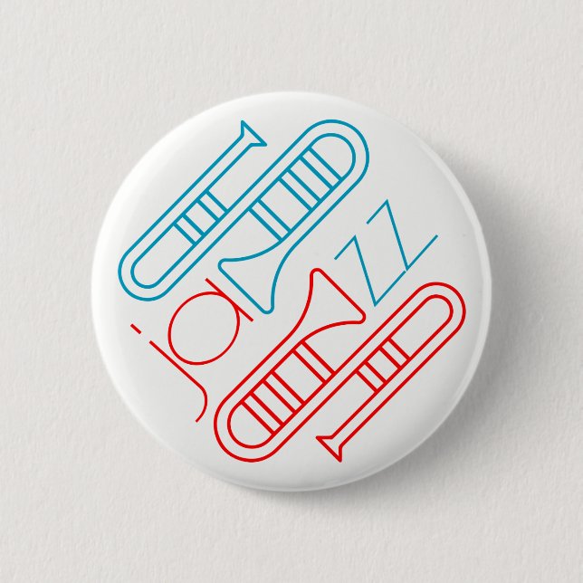 Badge Rond 5 Cm Jouer du jazz (Devant)