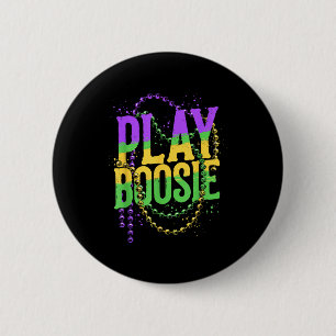 Badge Rond 5 Cm Jouer perles boosie mardi gras carnaval louisiane