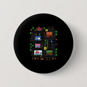 Badge Rond 5 Cm Jouer sur le dos de papa carte de la ville piste d