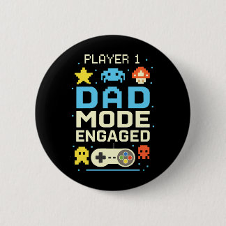 Badge Rond 5 Cm Joueur 1 mode père activé