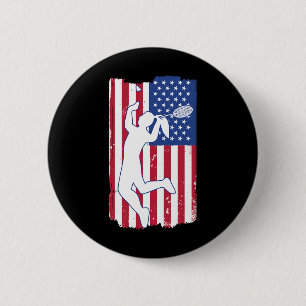 Badge Rond 5 Cm Joueur Badminton Badminton États-Unis entraîneur d