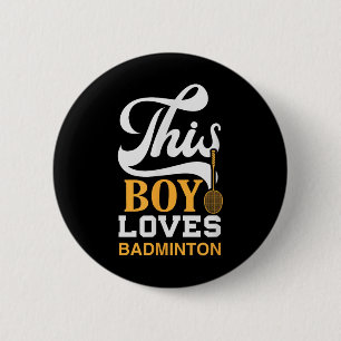 Badge Rond 5 Cm Joueur Badminton Volant de badminton Racket _7