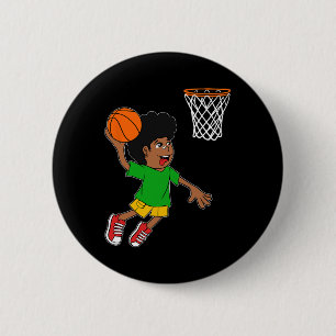 Badge Rond 5 Cm Joueur Bysketbyll Boy Black History Mois Blm Mela