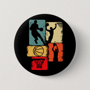 Badge Rond 5 Cm Joueur Bysketbyll Garçons Enfants Hommes 1