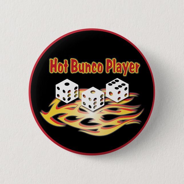 Badge Rond 5 Cm joueur chaud de bunco (Devant)