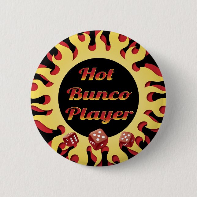Badge Rond 5 Cm joueur chaud de bunco (Devant)