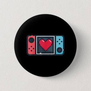 Badge Rond 5 Cm Joueur Coeur Pixel Valentines Jour T Pour Les Homm