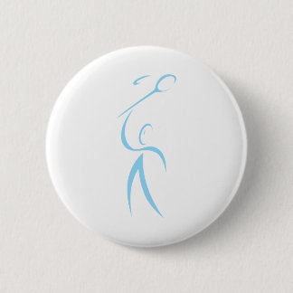 Badge Rond 5 Cm Joueur de badminton