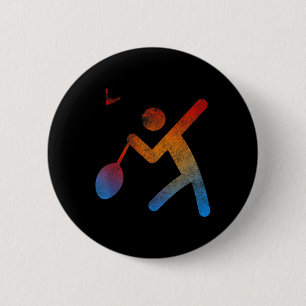 Badge Rond 5 Cm Joueur de badminton champion T Shirt cadeau raquet