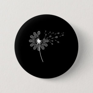 Badge Rond 5 Cm Joueur de badminton Dandelion Badminton Racket