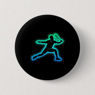 Badge Rond 5 Cm Joueur de badminton Navette Hommes Enfants Badmint