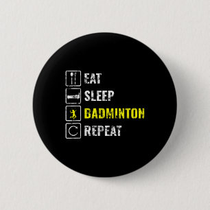 Badge Rond 5 Cm Joueur de badminton Raquette de badminton Volant