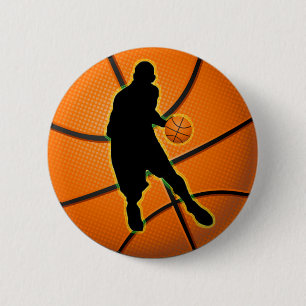 BADGE ROND 5 CM JOUEUR DE BASKET
