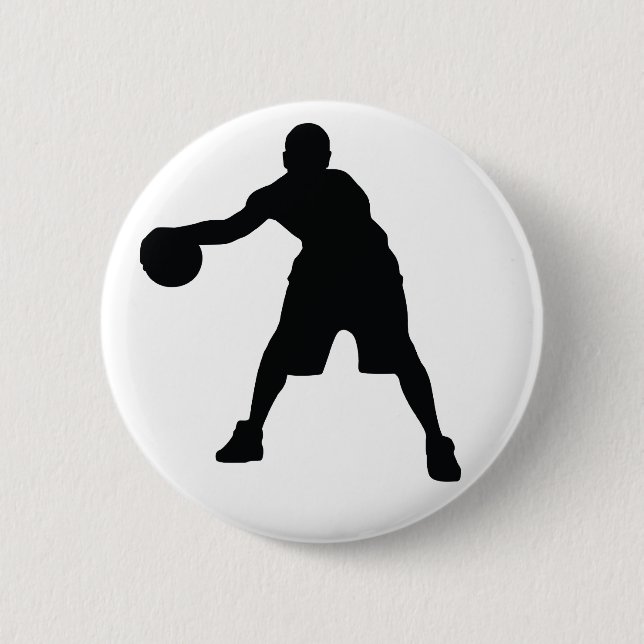 Badge Rond 5 Cm Joueur de basket (Devant)