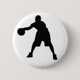 Badge Rond 5 Cm Joueur de basket