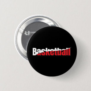 Badge Rond 5 Cm Joueur de basket-ball Abstrait Swish - Word Art