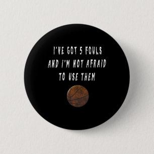 Badge Rond 5 Cm Joueur de basket-ball amusant Trash Talking Tee -