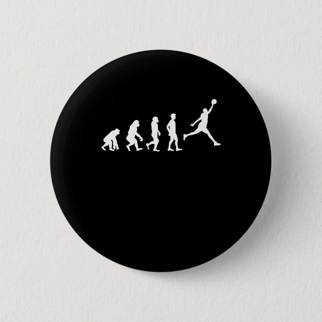 Badge Rond 5 Cm Joueur de basket-ball Champion de l'évolution (Devant)