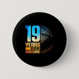 Badge Rond 5 Cm Joueur de basket-ball mignon 19 Ans 19ème joueur
