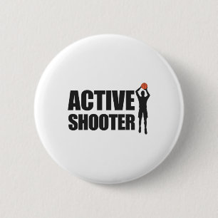 Badge Rond 5 Cm Joueur de basket-ball tireur actif Basket-ball act
