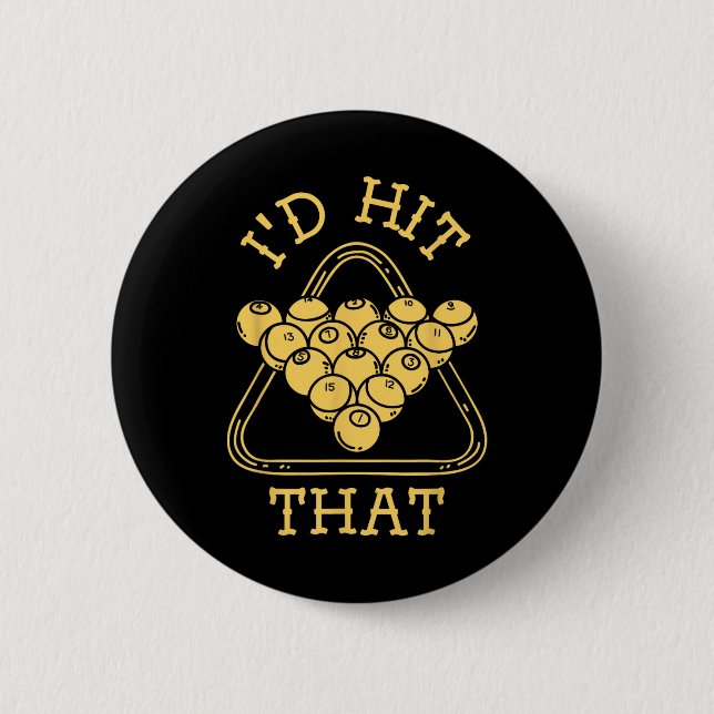 Badge Rond 5 Cm Joueur de billard (Devant)