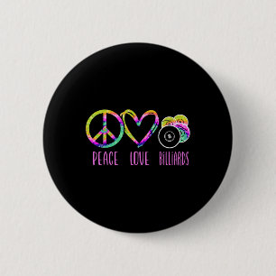 Badge Rond 5 Cm Joueur de billard Ball Tie Dye Girl Retro Vint