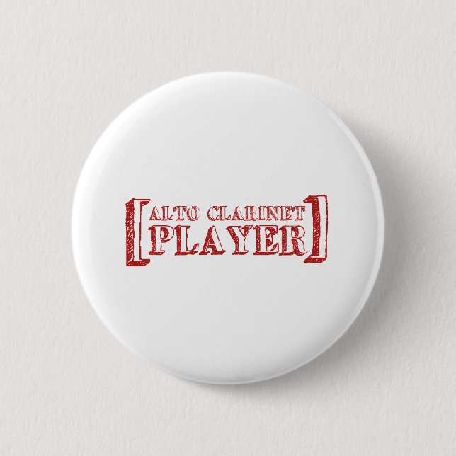 Badge Rond 5 Cm Joueur de clarinette d'alto (Devant)